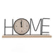 Wooden Metal Letter Clock - Home (Black) - eazy wagon