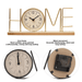 Wooden Metal Letter Clock - Home (Gold) - eazy wagon