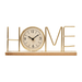 Wooden Metal Letter Clock - Home (Gold) - eazy wagon