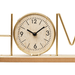 Wooden Metal Letter Clock - Home (Gold) - eazy wagon