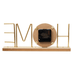 Wooden Metal Letter Clock - Home (Gold) - eazy wagon