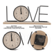 Wooden Metal Letter Clock - Love (Black) - eazy wagon
