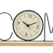 Wooden Metal Letter Clock - Welcome (Black) - eazy wagon