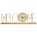 Wooden Metal Letter Clock - Welcome (Gold) - eazy wagon