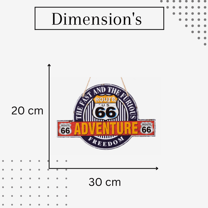3D Metal Plates - Adventure Route 66