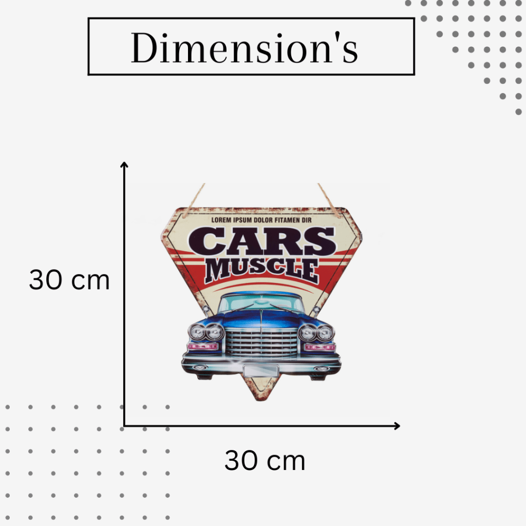 3D Metal Plates - Cars Muscles