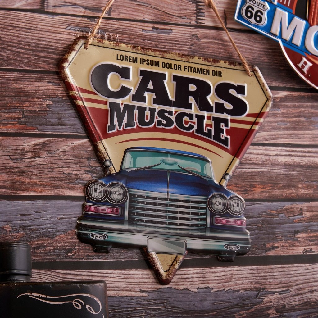 3D Metal Plates - Cars Muscles
