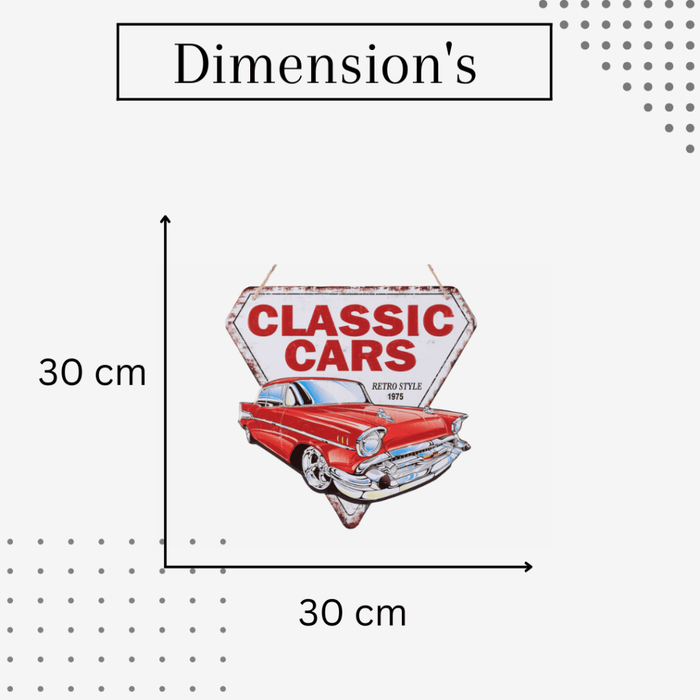 3D Metal Plates - Classic Cars