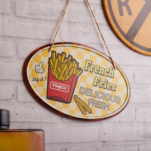 3D Metal Plates - Fresh & Delicious French Fries