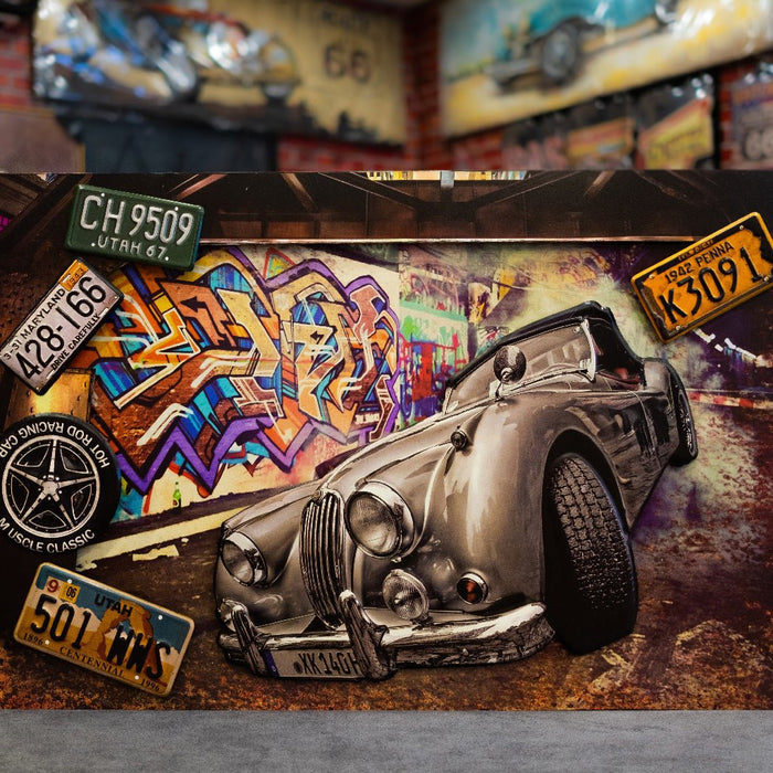3D Retro Frame - Jaguar XK140 - eazy wagon