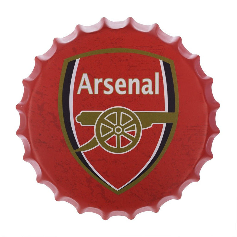 Bottle Caps wall decor sign - Arsenal (14"x14")