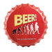 Bottle Caps wall sign - Beer Evolution (14"x14") - eazy wagon