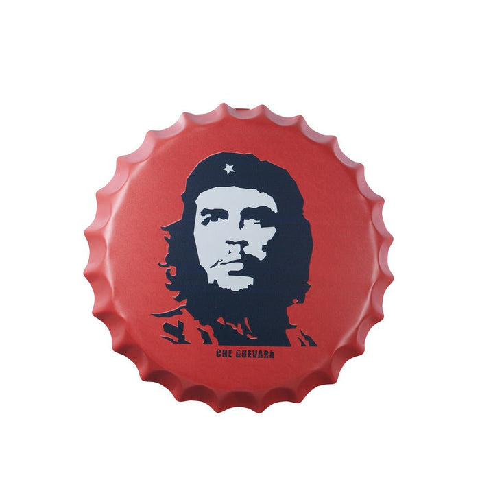 Bottle Caps wall decor sign - Che Guevara Red (14"x14")