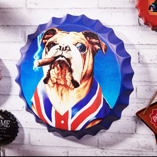 Bottle Caps wall sign -  Doggo (14"x14") - eazy wagon