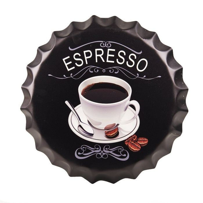 Bottle Caps wall sign - Espresso (14"x14") - eazy wagon