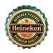 Bottle Caps wall decor sign - Heine Premium Beer red (14"x14") - eazy wagon