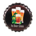 Bottle Caps wall sign - Its Beer Glass (14"x14") - eazy wagon