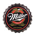 Bottle Caps wall sign - Miller (14"x14") - eazy wagon