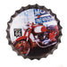 Bottle Caps wall sign - Harley Red Motel 66 (14"x14") - eazy wagon