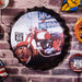 Bottle Caps wall sign - Harley Red Motel 66 (14"x14") - eazy wagon