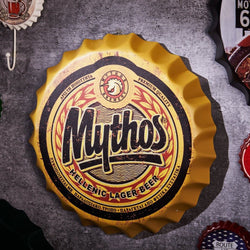 Bottle Caps wall sign - Mythos (14"x14") - eazy wagon