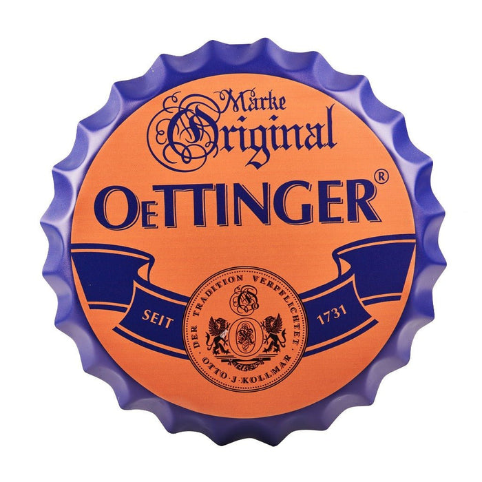 Bottle Caps wall sign - Original Oetinger (14"x14") - eazy wagon
