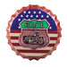 Bottle Caps wall sign - Route 66 US flag (14"x14") - eazy wagon