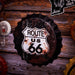 Bottle Caps wall sign - Route US 66 Retro (14"x14") - eazy wagon