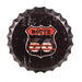 Bottle Caps wall decor sign - Route US 66 Rustic Red (14"x14") - eazy wagon