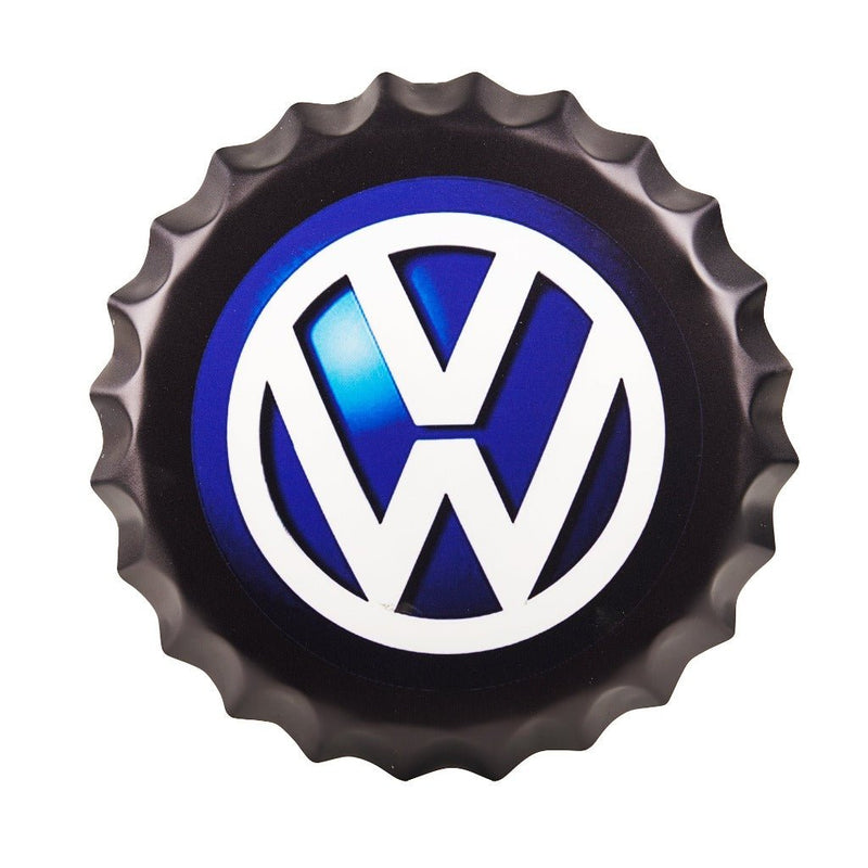 Bottle Caps wall sign - Volkswagen (14"x14") - eazy wagon