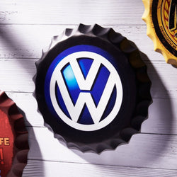 Bottle Caps wall sign - Volkswagen (14"x14") - eazy wagon