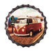 Bottle Caps wall sign - Volkswagen Bus (14"x14") - eazy wagon
