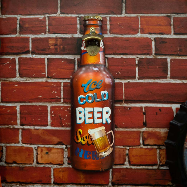 Bottle Opener Metal - Ice cold Beer sold here
