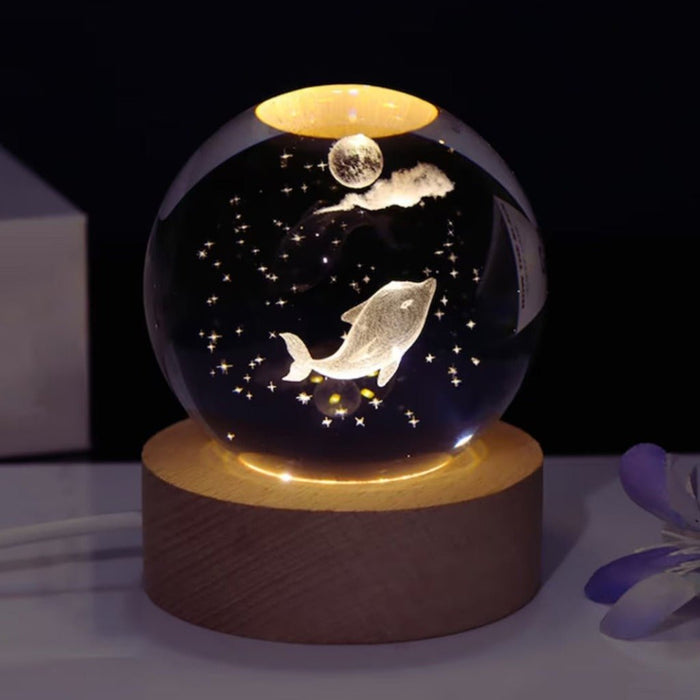 Crystal Ball Night LED Lamp USB