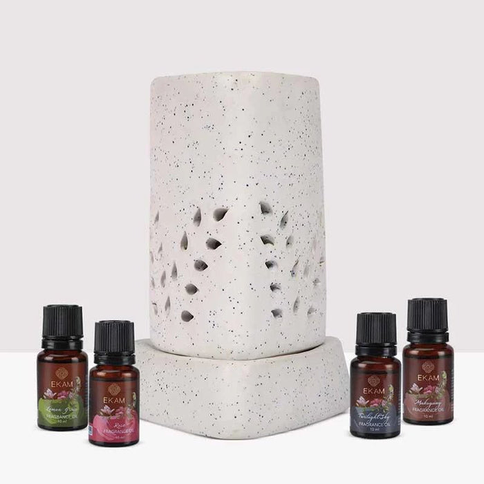 Ekam - ELECTRIC OIL WARMER WITH 4 PACK FRAGRANCE OIL (grytri) - eazy wagon