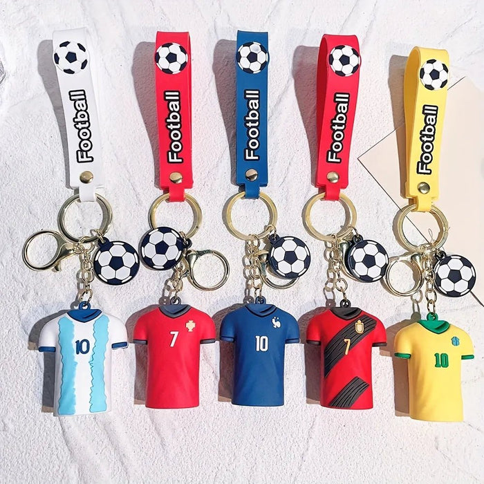 Fancy Silicon Keychains - Football Players Jersey
