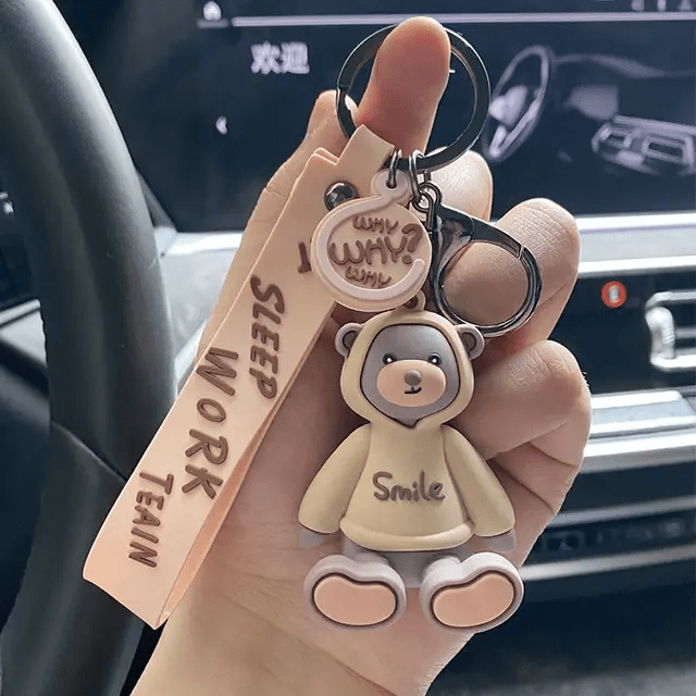 Fancy Silicon Keychains - Teddy