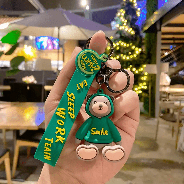Fancy Silicon Keychains - Teddy