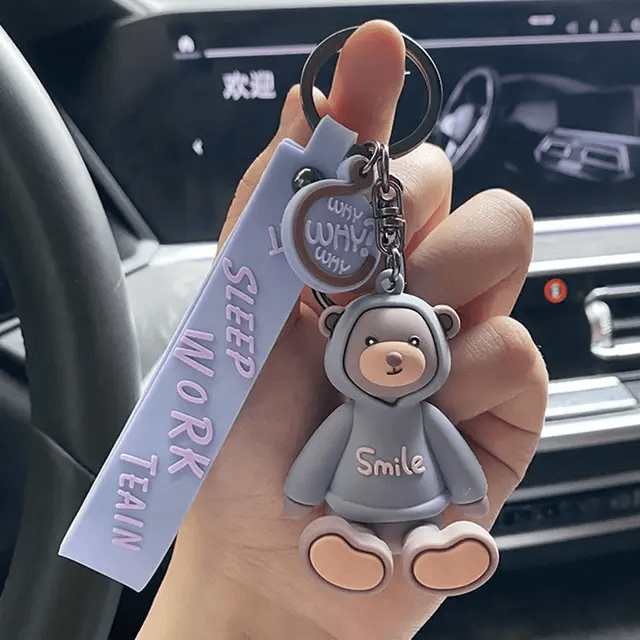 Fancy Silicon Keychains - Teddy