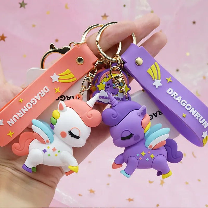 Fancy Silicon Keychains - Unicorn