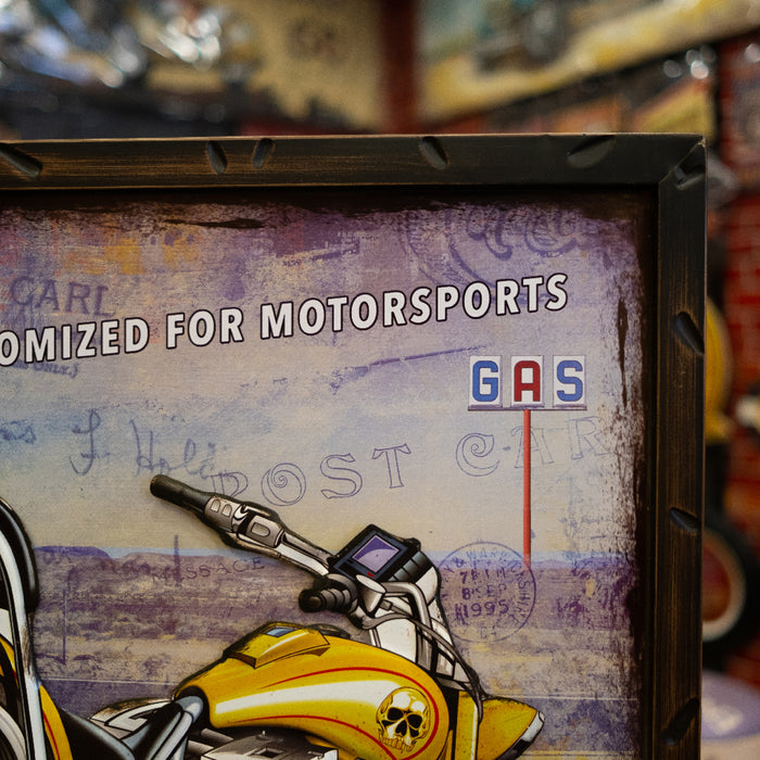 Retro Wall Frame - Harley Chopper - eazy wagon