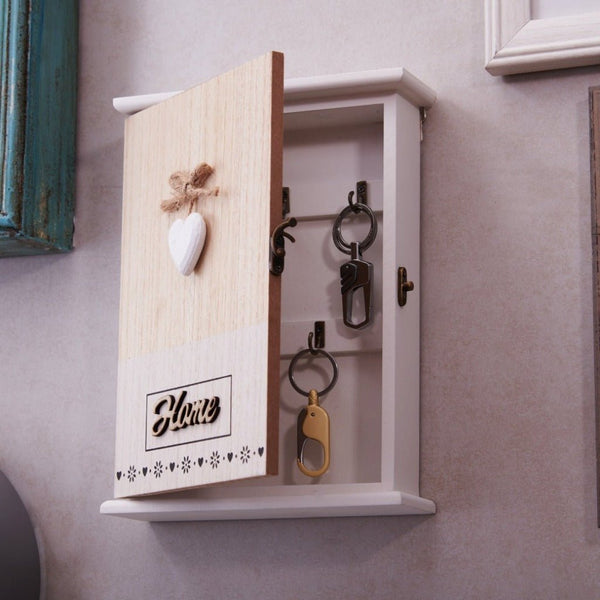 Key Box Wall Hanging - Heart Home (5 Hooks)