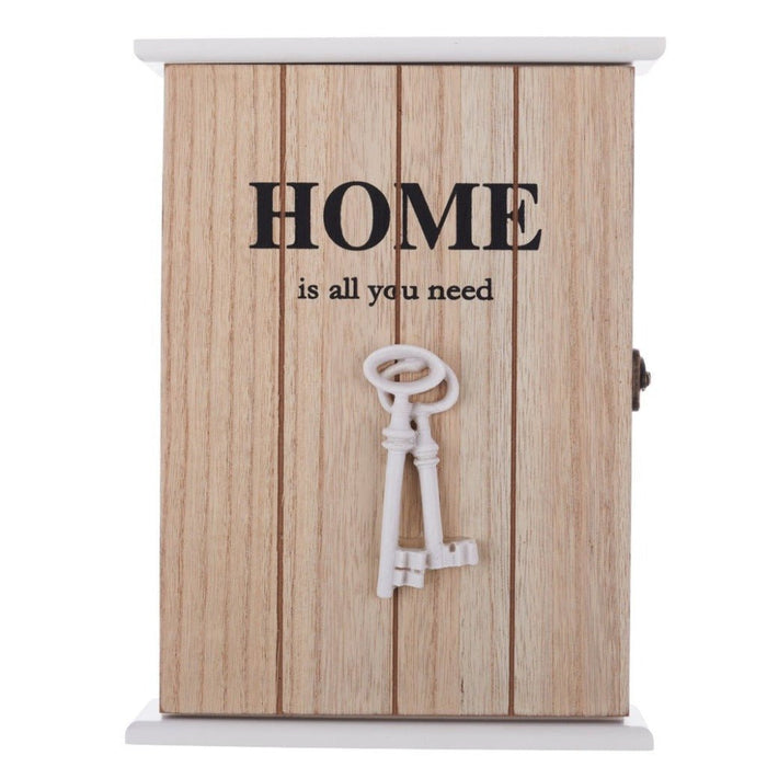 Key Box Wall Hanging - Home Is All You Need (5 Hooks)