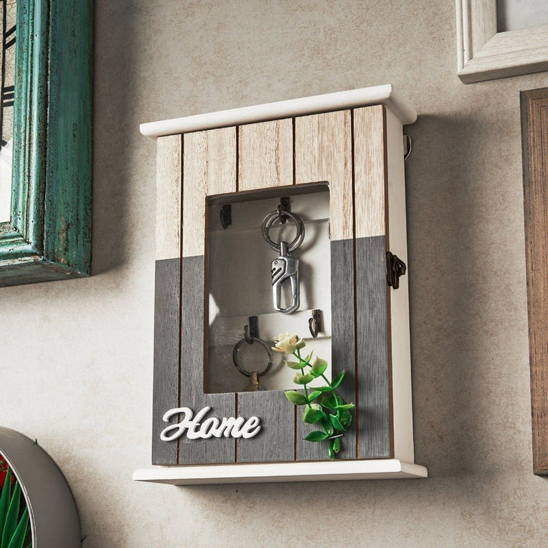 Key Box Wall Hanging - Home Leaf (5 Hooks)