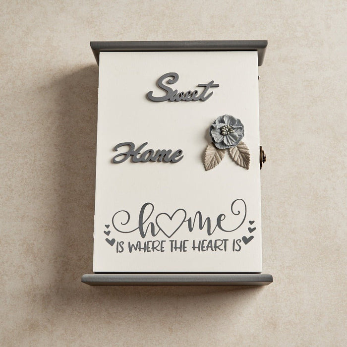 Key Box Wall Hanging - Sweet Home Is Where The Heart Is (5 Hooks)