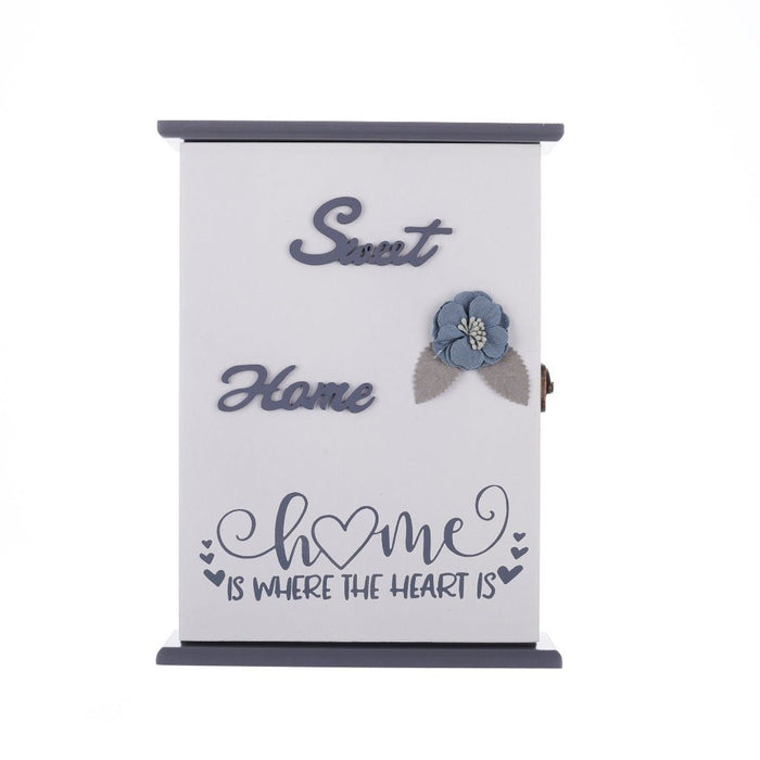 Key Box Wall Hanging - Sweet Home Is Where The Heart Is (5 Hooks)