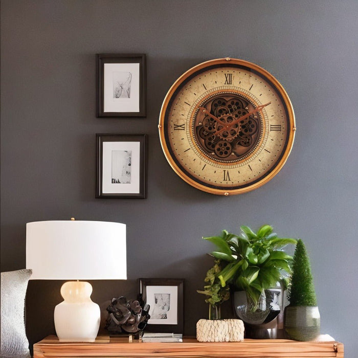 Mechanical clock - Gold & Cream (Y678-24")