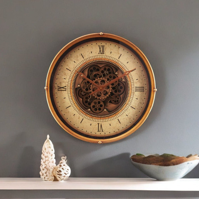Mechanical clock - Gold & Cream (Y678-24")