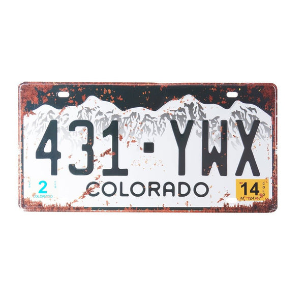 Number Plates wall sign - 431 YWX Colorado