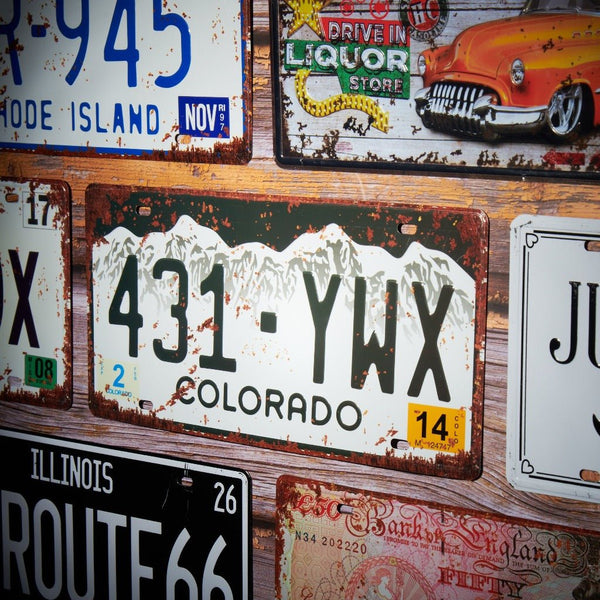 Number Plates wall sign - 431 YWX Colorado